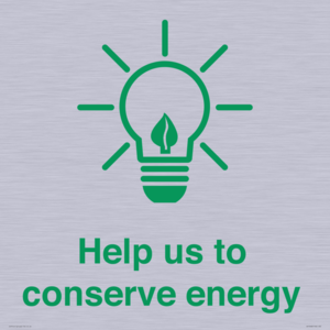 Help us to conserve energy 